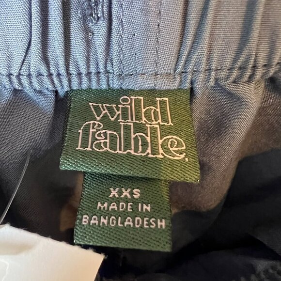 Wild Fable Pants Womens Size XXS Periwinkle Cargo Parachute Elastic Waist Cotton - Picture 2 of 16